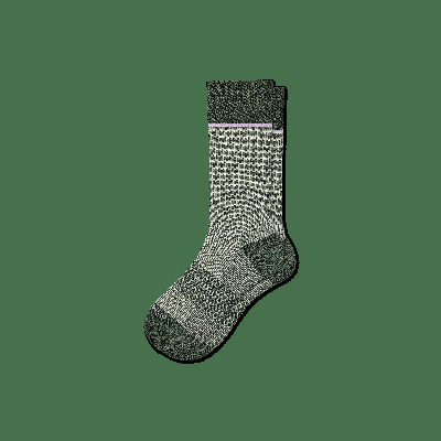 Men's Grid-Knit Dress Calf Socks - Olive - Medium - Bombas