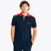 Nautica Men's Navtech Sustainably Crafted Classic Fit Polo Stellar Blue Heather, S