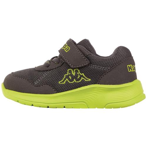 Sneaker KAPPA Gr. 24, bunt (grey, lime) Kinder Schuhe Sneaker in kinderfußgerechter Passform