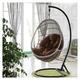 Garden Patio Rattan Swing Chair Cushion, Swing Chair Cushion Pads, Egg Hammock Chair Cushion Egg Shaped Chair for Outdoor/Indoor Garden Patio Furniture Furniture Decoration Cushion (Color : Brown)