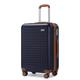 Kono Medium Suitcase 4 Wheels Durable ABS Hard Shell 24" Medium Luggage Suitcases Lightweight Check in Hold Luggage with TSA Lock YKK Zipper(67cm 65L, Navy)