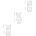 OSALADI 6 Pcs Storage Rack Wire Hanging Basket Hanging Storage Basket Home Storage Basket Wall Grid Basket Over The Cabinet Basket Over Door Makeup Stainless Steel Metal White Office