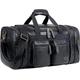 BAOSHA Leather Travel Duffel Weekender Bag Hand Luggage Sleeping Bag Sports Bag for Men and Women HB-21, black, travel duffel
