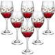 Funtery 6 Pcs Christmas Wine Glasses Set Long Stem Wine Glasses Winter Christmas Holiday Goblets for Champagne Water Drinking Party Christmas Supplies Home Decoration (Elegant Style)