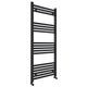 500x1200mm Towel Warmer Flat, Wall Mounted Matte Anthracite Plated Steel Bathroom Towel Rail Radiator, Suitable for Central Heating, Electric and Dual Fuel