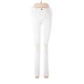 Joe's Jeans Jeans - Mid/Reg Rise Skinny Leg Denim: White Bottoms - Women's Size 27 - Light Wash