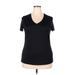 Athletic Works Active T-Shirt: Black Activewear - Women's Size 2X-Large