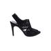 Pedro Garcia Sandals: Black Solid Shoes - Women's Size 40.5 - Peep Toe