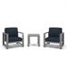 Birch Lane™ Dulcie 2 Person Seating Set w/ Sunbrella Cushions Metal in Black/Gray | Outdoor Furniture | Wayfair 10E8ED996BC240358A684695395A38DC