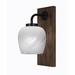 Orren Ellis Oxbridge 1-Light Wall Sconce Glass/Metal in Black/Brown | 12 H x 6 W x 8.75 D in | Wayfair 312DEBCF5A404325BBC8E87627E34CDE