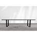 Latitude Run® Makyia Black Rectangular Table Wood/Metal/Solid Wood in Black/Brown | 30 H x 96 W x 44 D in | Wayfair