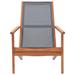 Red Barrel Studio® Patio Lounge Chair Solid Wood Eucalyptus & PVC-coated polyester Wood in Gray | 32.7 H x 25.2 W x 36.2 D in | Wayfair