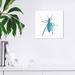 August Grove® Lakemia Turquoise Bug On Canvas Print Canvas in Blue/White | 12 H x 12 W x 0.8 D in | Wayfair 23EB80A2A2194B1EB4DB58D98B398DF2