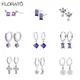 Boucles d'oreilles en argent regardé 925 pour femmes boucles d'oreilles violettes élégantes