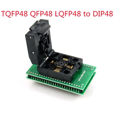 Adaptateur LQFP48 TQFP48 à DIP48 prise QFP48 à DIP48 pas de 0.5mm programmation r IC prise de