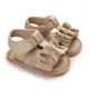 Sandales de jardin en cuir PU pour bébé fille de 0 à 18 mois chaussures souples et coordonnantes