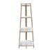 Corner Shelf with Two Drawers 72.64 Tall, 4-tier Industrial Bookcase, Gold - 17.72 x17.72x72.64