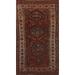 Pre-1900 Antique Vegetable Dye Qashqai Persian Orange Wool Carpet - 4'7" x 8'7"