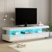 Modern LED TV Stand for 70 inch TV with Shelves and Storage Drawers, Entertainment Center, High Glossy TV Stand