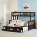 Designs Twin Over Full Bunk Bed with Twin Size Trundle, Separable Bunk Bed with Drawers, Wood Bunk Bed Frame for Bedroom