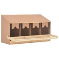 moobody Wooden Chicken Laying Nest 4 Compartments Pine Wood Nesting Box with Removable Bottom Layer for Chicken Poultry 41.7 x 15.7 x 23.2 Inches (W x D x H)