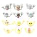 12pcs Creative Finger Puppets Caps Simulation Ghost Head Finger Props Halloween Spoof Toy Interactive Props for Kid Children (Ra