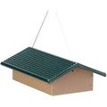 SNUDD Recycled Cake Upside Down Suet Feeder Feeder 4 Suet Cakes 11-3/4 L X 8-3/4 W X 4 H Taupe w/ Green Roof