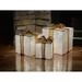 3pc Lighted Tinsel Boxes Presents Outdoor Christmas Decor