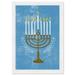 Wynwood Studio Prints Modern Hanukkah II Holiday and Seasonal Holidays Wall Art Canvas Print Blue Violet Blue 13x19