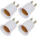 ï¼ˆ4PACKï¼‰ E26/e27 Socket Adapter Converts Outlet to Lamp Socket 660 Watt 125 Volt AC Plug to E26 Two Outlet Light Socket Adapter white1