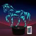 Uruzuo Horse Lamps for Girls Room Animal Toys 3D Illusion Night Light Smart Touch Lamp Creative RGB Led Christmas Birthday Decorations Gifts for Boys and Girls Party Decor 16 Colors