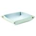 Farfi Key Plate Large Capacity Folding Soft Faux Leather Desktop Storage Tray for Home (Light Blue L)