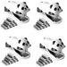 4 Pcs Panda Desktop Stapler Stapler for 12 Sheet Capacity Stapler with 4000PCS No.10 Staple & Built-in Staple Remover