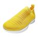 KaLI_store Sneakers Women Trendy Women s Non Slip Walking Running Shoes Lightweight Tennis Sport Fashion Sneakers Yellow 8.5