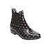 Plus Size Women's The Uma Rain Boot by Comfortview in Black Dot (Size 8 W)