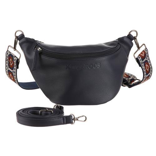 Bauchtasche KANGAROOS Gr. B/H/T: 24 cm x 17 cm x 14 cm, blau (navy) Damen Taschen Gürteltaschen