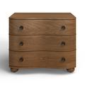 Birch Lane™ Tariel 3 - Drawer Solid Wood Nightstand in Toasted Oak Wood in Brown | 27 H x 32 W x 21.75 D in | Wayfair