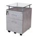 Latitude Run® Mahua 15.78" Wide 2 -Drawer Solid Wood File Cabinet Wood in Brown/Gray | 24.03 H x 15.78 W x 17.53 D in | Wayfair