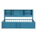 Wildon Home® Ameyah Daybed Wood in Blue | 41.7 H x 46.1 W x 79.9 D in | Wayfair 226D2098F9204755850B1814441D0BB3