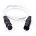 XLR Cable 1M 4 Pin XLR Male to 4 Pin XLR Female Balanced Extension Cable Crystal Clear Silver Plated Shield