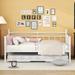 Twin Size Metal Daybed with Twin Size Adjustable Trundle, Space Saving Design Heavy-Duty Steel Daybed with Pull Down Trundle Bed