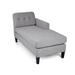 Crowningshield Upholstered Chaise Lounge with Arm by Christopher Knight Home