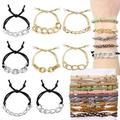 18 PCS Bracelet Hair Ties for Women 8 Gold Silvery Bracelet Hair Tie With Beige Black Elastic 10 Soft & Practical Hair Ties Braceletsï¼ŒBoho Hair Ties Accessories for Girlsï¼ˆ12 Color)