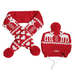 Christmas Dog Costume Hat and Knit Scarf - Cute Pet Costume Accessories Winter Warm Clothes for Cat