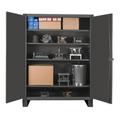 Durham 24 in. 12 Gauge 2 Adjustable Shelves & Recessed Door Style Lockable Shelf Cabinet Gray