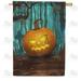 America Forever Jack O Lantern House Flag Double Sided 28 x 40 inch Holiday Yard Outdoor Decoration Pumpkin Face Grimace Cemetry House Flag for Halloween Outdoor Decorations