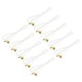 Uxcell Pull Cord for Ceiling Switch Light Pull Cord String Ceiling Fan String Pull Chain Extension White Golden 10 Pack