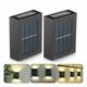 New Outdoor Solar LED Deck Lights Path Garden Patio Pathway Stairs Step Fence Lamp Warm White 6 Pack