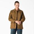 Dickies Women's Waxed Canvas Chore Coat - Brown Duck Size L (FJWAX1)