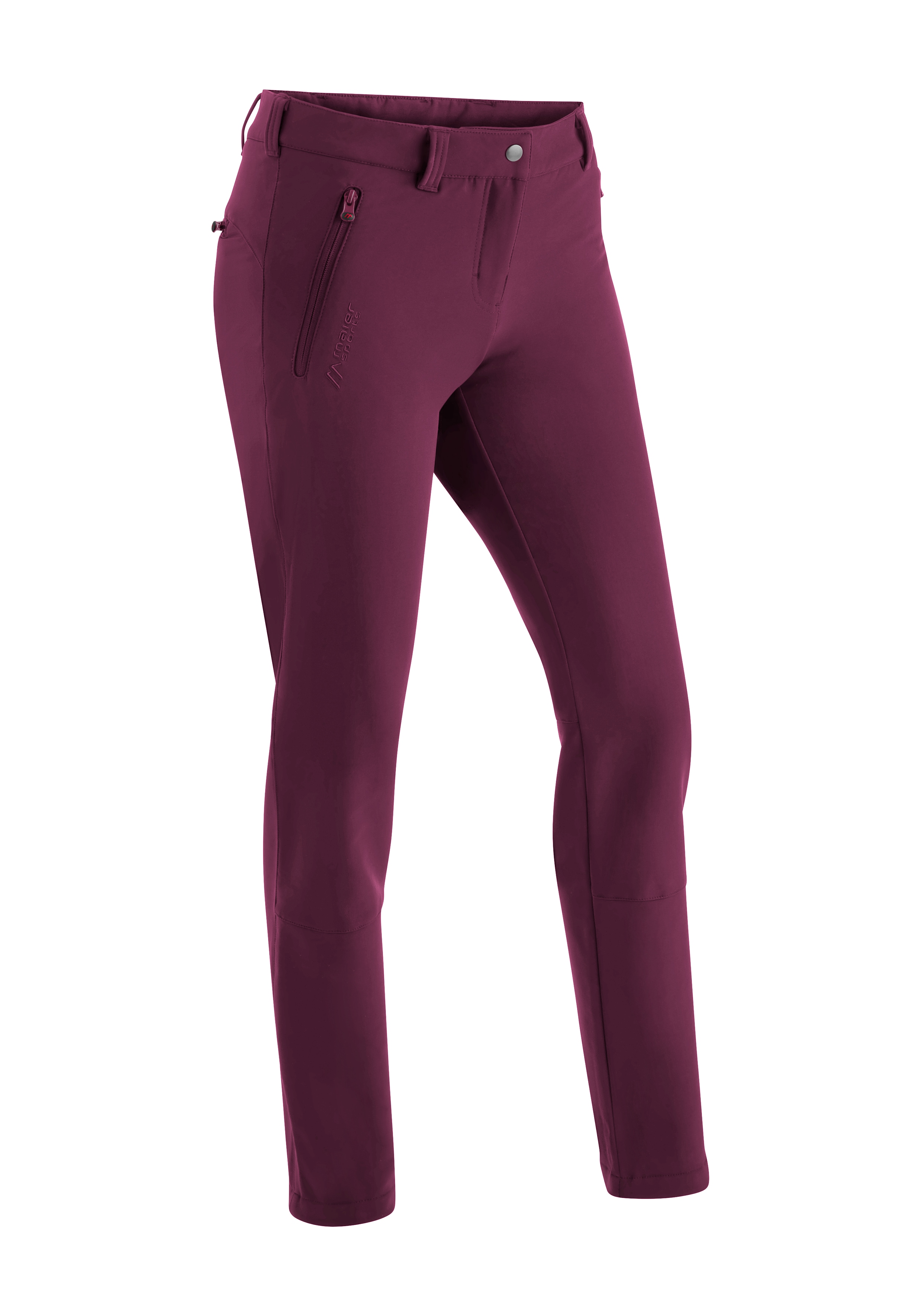 Funktionshose MAIER SPORTS "Helga slim", Damen, Gr. 72, Langgrößen, pink (magenta), 90% Polyester, 10% Elasthan, Hosen, warme Damen Outdoorhose, robuste Wanderhose, Slim Fit Image